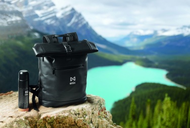 Logotrade promotional giveaway image of: Laptop PU Rolltop backpack